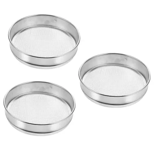 Produktbild: Mobestech 3St Bodensieb siebdruck siebgewebe Siebmaschine siebservierer gartenrollsieb Testsieb Edelstahlsieb für Erde Sandsieb aus Edelstahl Sieb Sieb Gartensieb Rostfreier Stahl Silver