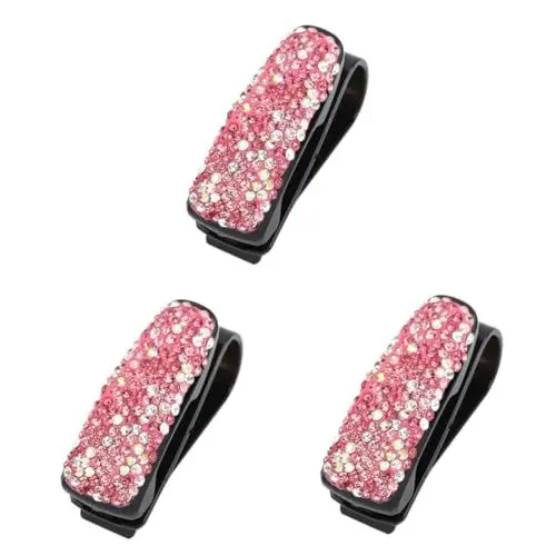 Produktbild: Mobestech 3 Stücke Ordner Auto Verschluss Clip Strass Visier Lagerung Ticket Empfang Clip