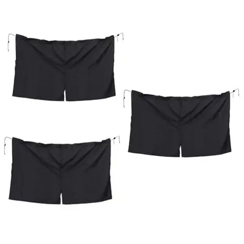 Produktbild: Mobestech 3stücke Removable Car Divider Curtain Schwarze Sonnenschutz-trennvorhang Für Auto Uv-Schutz Installieren Geeignet Für Fahrer Und Rücksitzbereich Optimaler Sichtschutz Fahrt