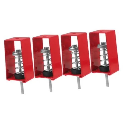 Produktbild: Mobestech 4 Stück Federstoßdämpfer deckenventilatoren decken Feder-Dämpfer Vibrations isolator Schwingungsisolator für Stumm Aufhänger Blinddarm Fan-Coil-Einheit Gummi rot