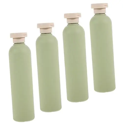 Produktbild: Mobestech 4 Stück Quetschflaschen Aus Plastik Leere Plastikflaschen Für Shampoo Nachfüllbare Lotionsflasche Creme-Shampoo-Flaschen Leere Cremeflaschen Muschelschale Dosierflasche Mit Deckel