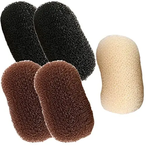 Produktbild: Mobestech 5 Stück Unsichtbare Flauschige Haarspangen Bump Up Haarspangen Haarvolumen Basis Bump It Haarschmuck Schwammpolster Haarstyling-Werkzeuge Für Frauen Mädchen (Mischfarbe)