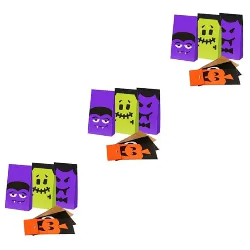 Produktbild: Mobestech 72 Stk Kindergeschenke Süßigkeiten Halloween-taschen Trick or Treat Halloween-süßigkeitstaschen Geschenktüten Für Kinder Halloween-leckerli-tasche Kekstüten Packsack Kürbis