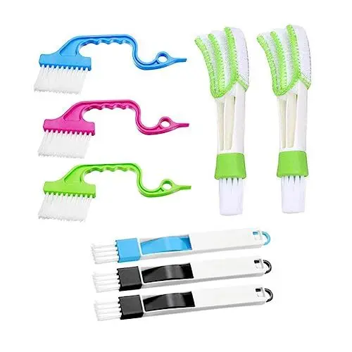 Produktbild: Mobestech 8st Fugenbürste Für Die Fensterbank Fensternutbürste Kehrblech-reinigungsbürsten Reinigungsbürste Für Fensterschienen Fensterputzbürsten Schrubber Plastik Waschmittel Schiebetüren