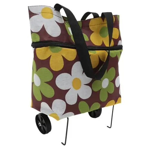 Produktbild: Mobestech Faltbare Einkaufstasche Mit Lebensmittel-rolltasche Einkaufstrolleys Faltbare Cartbag Einkaufswagen Faltbare Trolley-tasche Einkaufen Spurstange Oxford-stoff Wäschesack