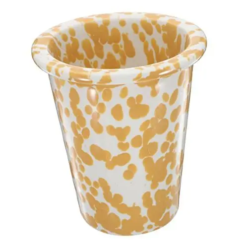 Produktbild: Mobestech Keramiktasse mit Künstlerischem Spritzdesign für Kaffee Tee Büro und Gelb