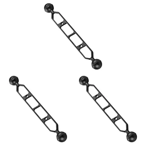 Produktbild: Mobestech Kugelausstecher Unterwasserfotografie 3Pcs9 Aluminium Schwarz Legierung Kugeln Taschenlampe Zoll Ultraleichte Video-CNC-Halter Dual Für Unterwasser Kugelarm