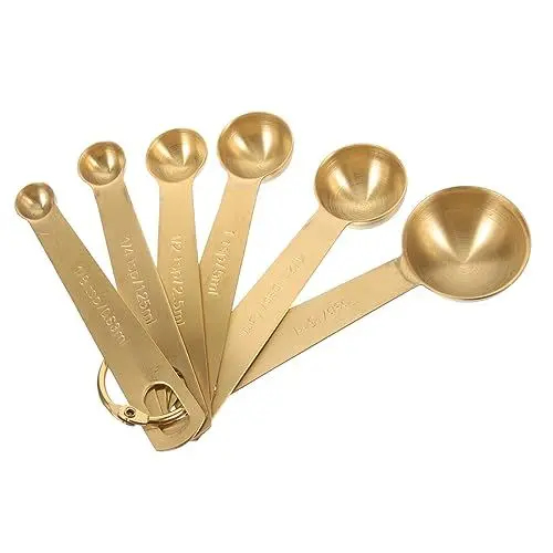 Produktbild: Mobestech Metalllöffel 6st Alle M Aus Edelstahl. 6-teiliges M-set Measuring Spoon Löffel Messbecher Mini Edelstahl Löffel Milch Backen Zutaten Sechsteiliges Set Rostfreier Stahl Metall