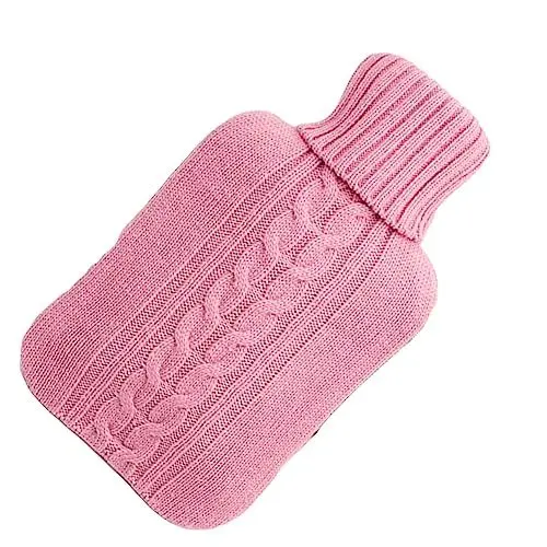 Produktbild: Mobestech Wärmflasche Mit Bezug Uk Gestrickter Wärmflaschenbezug Weihnachtliche Wärmflasche Wärmbeutel Mit Deckel Hände Heizkissen Wasserbeutel Wärmflaschenbezüge Fräulein Handwärmer Heizung
