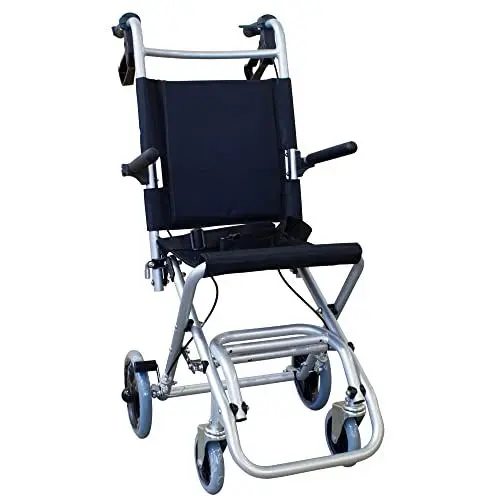 Produktbild: Mobiclinic, Faltrollstuhl, Neptuno, Europäische Marke, Aluminium, Rollstuhl für Ältere, manuell fahrend, Leichtgewicht, Bremsen an den Hebeln, Sicherheitsgurt, klappbare Fußstütze und Armlehnen