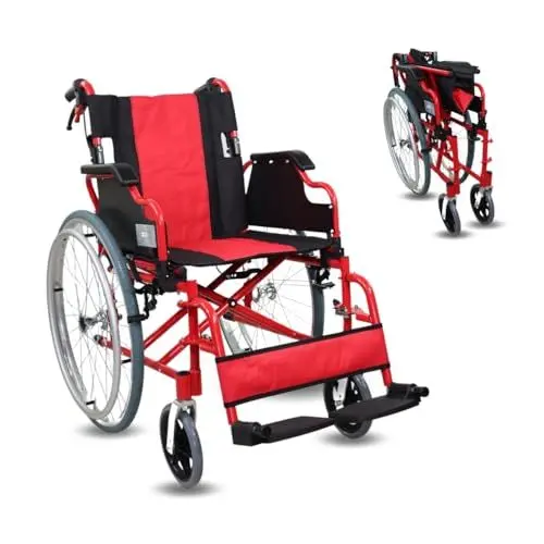 Produktbild: Mobiclinic, Modell torre, Rollstuhl für ältere und behinderte menschen, Selbstfahrender faltrollstuhl, Orthopädischer, Leichtgewicht, Kniehebelbremsel, Fliehkraftbremse, Aluminium