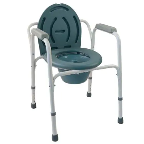 Produktbild: Mobiclinic®, Toilettenstuhl, Mit deckel, Herausnehmbarer eimer, Verstellbar in 5 höhen, Modell arroyo, Rutschfeste fußkappen, Armlehnen, Trägt bis zu 100 kg, Stuhl toilette, Stahl