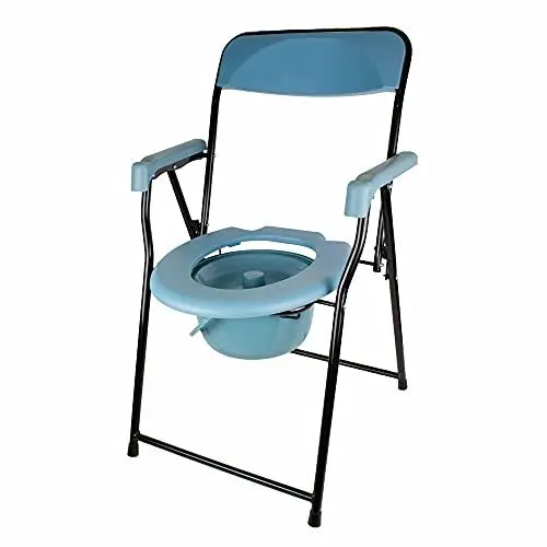 Produktbild: Mobiclinic®, Toilettenstuhl für senioren, Europäische marke, Faltbarer wc sitz, Ergonomischer mit armlehnen, Eimer deckel, Resistent, Bis zu 100 kg, Modell timón