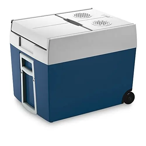 Produktbild: Mobicool MT48W AC/DC - elektrische Kühlbox mit Rollen passend für eine komplette Getränkekiste/Bierkiste, 48 Liter, 12 V und 230 V für Auto, Lkw, Boot, Reisemobil und Steckdose