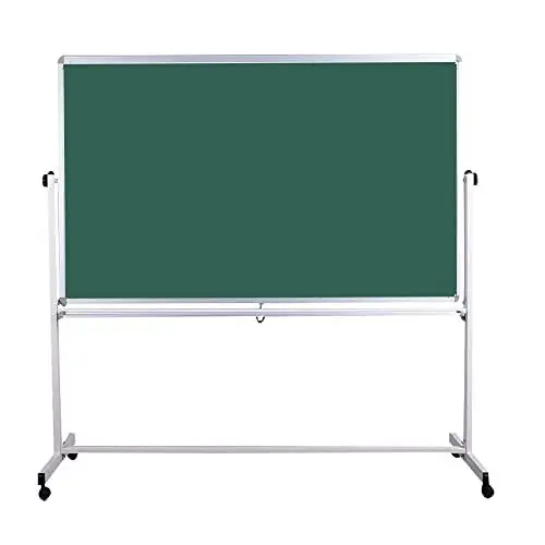 Produktbild: Mobile Tafel Kreidetafelfahrbar Drehtafel 1 Seite Kreidetafel 1 Seite Whiteboardtafel 180cm x 100cm