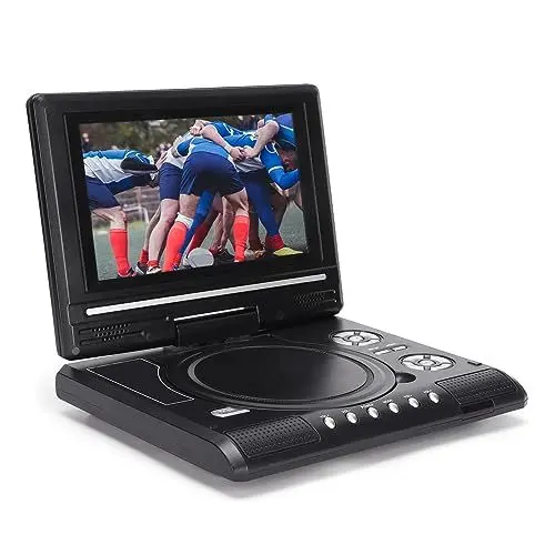 Produktbild: Mobiler DVD-Player, 6,8/8,5 Zoll Tragbares High-Definition-Wiedergabegerät, Multifunktionaler DVD-Player für das Heimbüro, 270°-Drehung HD-LCD-Breitbild-Display (LMD-750 EU-Stecker)