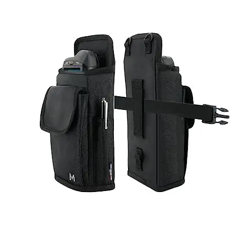 Produktbild: Mobilis Holster Mobile Computer/Scannertasche mit Gürtel, Beinschlaufen und Tasche - Größe L (Max. Gerätegröße 8,5 x 14,5 x 2 cm), Schwarz