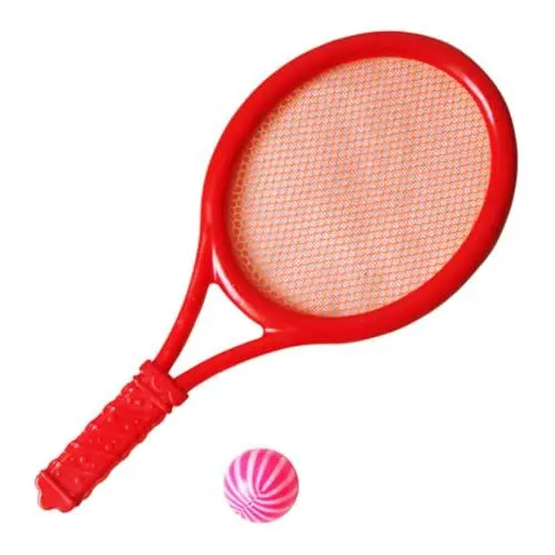 Produktbild: MOBUTOFU 1 Paar Badminton Tennis Set Mit Kunststoff Badmintonschlägern Und Tennisbällen Ideal Für Freizeit Und Trainingseinsätze Perfekt Für Outdoor Und Indoor Sportarten