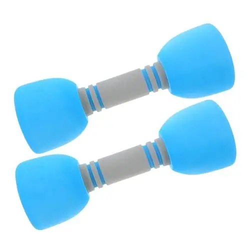 Produktbild: MOBUTOFU 1 Paar Kinderhantel Yoga-Hantelgewichte Hanteln für Heimübungen Kinder Fitness Spielzeug Kinder Training Geräte Hanteln trainieren Spielzeug für Kindergartenkinder Stahl Sky-blue