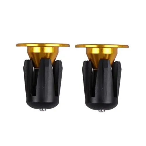 Produktbild: MOBUTOFU 1 Paar Lenkerstecker Für Fahrrad Lenkerstopfen Für Fahrrad -lenker Griffe Hochziehen Lenkerendkappen Gold Lenkerendstopfen Fahrradkorb Aus Korbgeflecht Lenkergriffe Golden