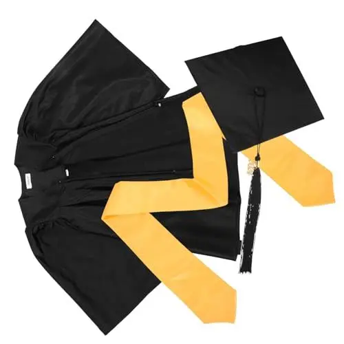 Produktbild: MOBUTOFU Set Kinder Abiturmütze Und Talar 2024 Schulabschluss-outfit Schärpe Gr 27 Polyester Für Kindergarten Grundschule