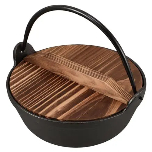 Produktbild: MOBUTOFU Kochtopf Aus Gusseisen Japanisches Design Camping-kochausrüstung 19 cm Einzelserientopf Mit Deckel Kochgeschirr Für Den Außenbereich Und Den Haushalt