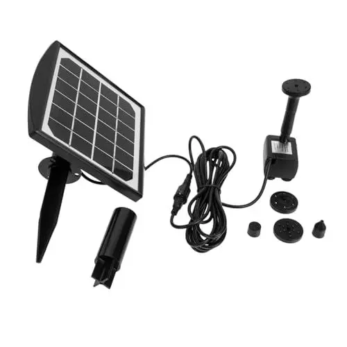 Produktbild: MOBUTOFU 1 Satz Solarbrunnen Solar- Vogelbadbrunnenpumpe Springbrunnenpumpe Im Freien Springbrunnen Wasserpumpe Gartenbrunnenpumpe Verzierungen Solar Teichbrunnen Solarwasserpumpe Black Abs