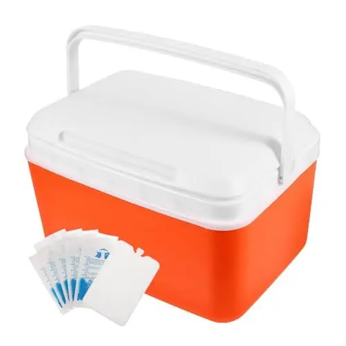 Produktbild: MOBUTOFU 1satz Kühlbox Für Outdoor-aktivitäten Tragbare Isolierte Kühlbox Mit Litern Und Komfortablem Griff Für Picknicks Camping Angeln Und Grillen Inklusive Kühlakkus Und
