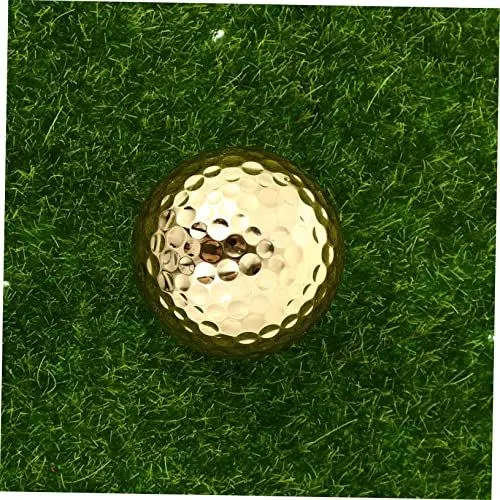 Produktbild: MOBUTOFU 1stück Kreativer Goldener Golf Trainingsball Strapazierfähiger Sports Für Effektives Putting Und Verbesserung Der Technik Für Indoor Und Outdoor-übungen