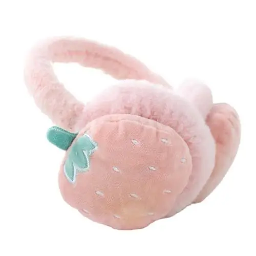 Produktbild: MOBUTOFU Ohrenschützer Aus Plüsch Mit Fruchtdesign Für Damen Weich Und Warm Verstellbare Größe