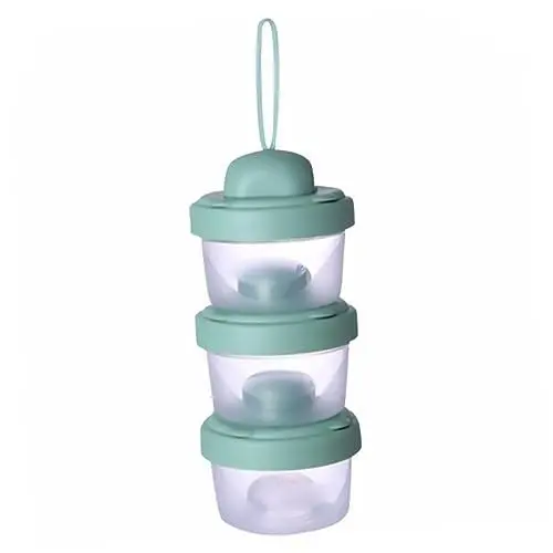 Produktbild: MOBUTOFU 1stück Milchpulver Box Mit Deckel Praktischer Milchportionierer Für Aufbewahrung Von Babynahrung Tragbar Und Luftdicht Pro Fach Für Unterwegs