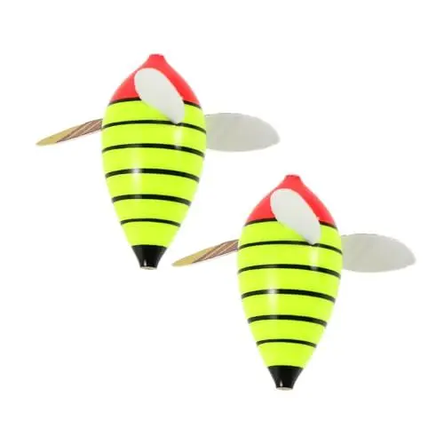 Produktbild: MOBUTOFU 2St Angelausrüstungsset Fliegenfischen trocken Köder zum Fliegenfischen Angelschwimmer Angelzubehör-Set Schaumstoffschwimmer Posen zum Hechtangeln Angelstopper Plastik Yellow