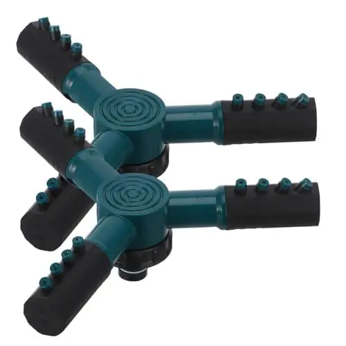 Produktbild: MOBUTOFU 2St Automatisch rotierende Düse Wassersprinkler praktischer Sprinkler Stativ Sprinkler Automatischer Sprinkler Gartensprinkler Sprinkleranlage Sprinkler aus Kunststoff Abs Green