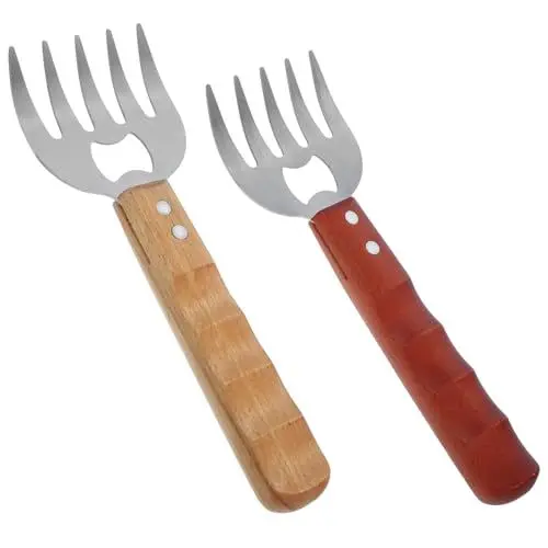 Produktbild: MOBUTOFU 2St Grillwerkzeug Fleischschredder Grillshredder fleischschneider Fleischzerkleinerungswerkzeug Grillbesteck Fleischkrallen für Pulled Pork Grillfleisch Krallen 201 Edelstahl