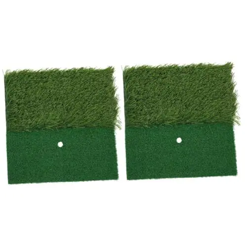 Produktbild: MOBUTOFU 2st Pole-schneidmatte Golfschwung-übungsmatte Golfübungs-schlagmatte Indoor-Golf Kunstrasen-Golf-schlagmatte Matte Tragbare Golf-schlagmatte 8 Mm Schaumstoffboden Green