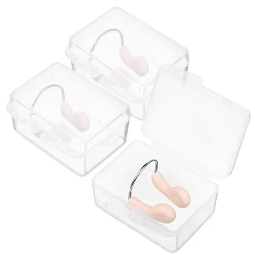 Produktbild: MOBUTOFU Ergonomisches Design 3er-Pack Schwimm-nasenstöpsel Nasenklammern Ohne Silikon Für Kinder Und Erwachsene