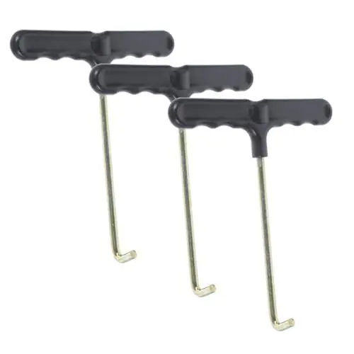 Produktbild: MOBUTOFU 3st Trampolin-federhandhaken Schlittschuhschärfer Tragbarer Karabinerhaken Federabzieher Federhaken Trampolin Versorgung Outdoor-skatehaken Skate-tool Kunststoff Black