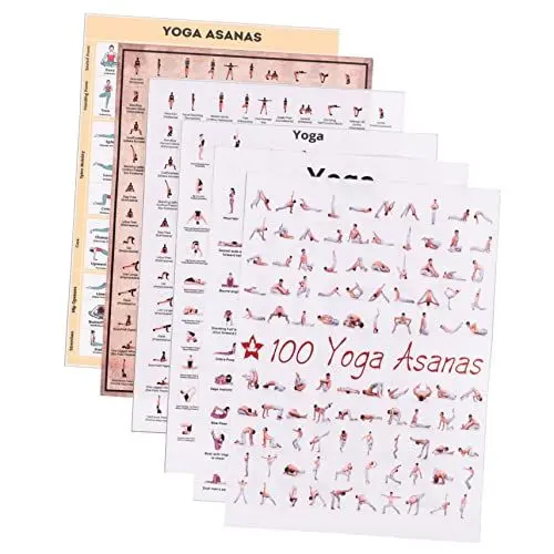 Produktbild: MOBUTOFU 6 Stücke Yoga Haltung Diagramm Wohnkultur Kunst Dekorative Yoga Pose Poster Set