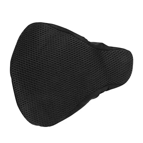 Produktbild: MOBUTOFU Autositzüberzug Fahrradsitz Fahrradsattelabdeckung Rennrad Heimtrainer sitzunterlage seat Cushion atmungsaktiver Sattelüberzug Kissenbezug für Fahrradsattel Netz Schwamm Black