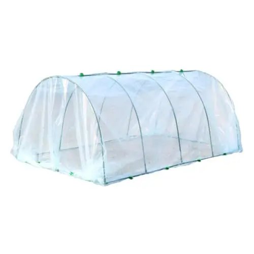 Produktbild: MOBUTOFU Pflanzenschutzhaube Blumengewächshaus Pflanzenabdeckung Mit Halterung PVC Pflanzengewächshaus Für Außen Schutzdach Für Pflanzen Transparenter Pflanztunnel 1 Satz Gewachshaus