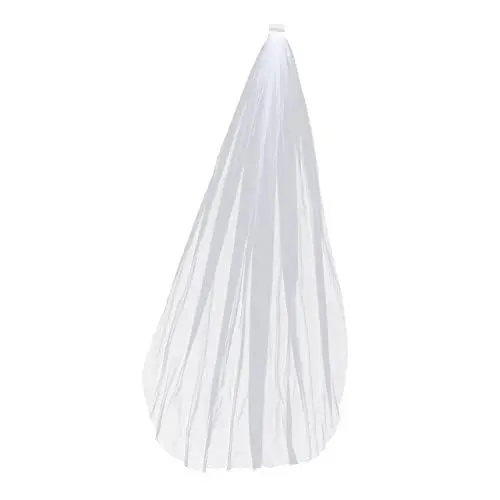 Produktbild: MOBUTOFU Hochzeitsschleier Eleganter Brautschleier Mit Metallkammboden Weiß 30 Cm Für Junggesellinnenabschied
