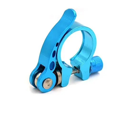 Produktbild: MOBUTOFU Fahrrad Sattelstützenklemme Aus Aluminiumlegierung Schnellspanner Blau Hochwertiges Zubehör Für Gravelbike Und Mountainbike