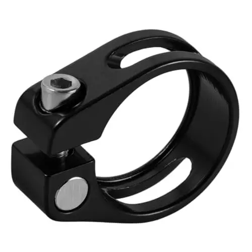 Produktbild: MOBUTOFU Sitzklemme sattelstützenklemme Sattelrohrclip aus Aluminiumlegierung Sattelrohrclip Fahrrad Fahrradsattelklemme aus Aluminiumlegierung Rennrad-Sattelklemme Fahrradklemme Black