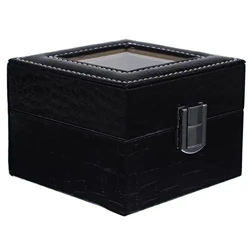Produktbild: MOBUTOFU Uhrenbox für Herren Uhrenetui Dekorative Präsentationsbox Tragbare Aufbewahrungsbox für Uhren und Schmuck