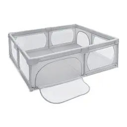 Produktbild: Moby-System Laufstall Baby Faltbar & Laufgitter, Aktivitätszentrum mit Rutschfester Basis - Wasserdichtes 210D PVC, Transporttasche, 200x140cm - Spielbereich für Kinder