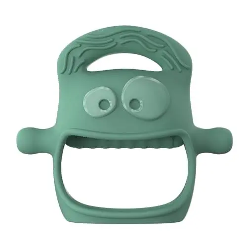Produktbild: MOCHi Beißring Baby - BPA-freies Lebensmittel-Silikon mit PREMIUM Qualität, für 0-12 Monate Baby - Förderndes Design für Babys Zahnwachstum und Motorik-Baby Teether with Crown
