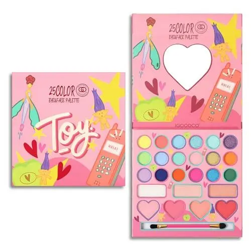 Produktbild: MockTota Schminkset Mädchen, Ungiftig und Abwaschbar Kinder Make-Up Set Mädchen, Karneval Schminke Kinderschminken Set, DIY Prinzessin Kids Makeup Set for Girls, Kinder Schminkpalette (25 Farbe)
