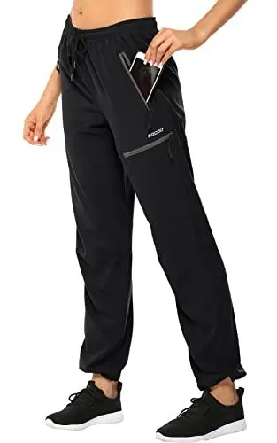 Produktbild: MOCOLY Damen Wanderhose Cargohose Wasserdicht Elastische Outdoor Hosen Trekkinghose Cargo Jogginghose Schnelltrocken Leichte UPF 50 mit Reißverschlusstasche