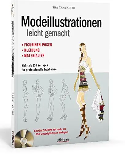 Produktbild: Modeillustrationen leicht gemacht: Figurinen-Posen, Kleidung, Materialien