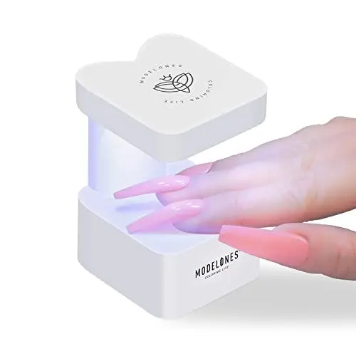 Produktbild: Modelones Mini Uv Lampe für Nägel, Nagellack Uv Lampe Nageltrockner, 2 Timer-Modi Nagel Lampe für Uv Nagellack-Polygel-Builder-Nail Tips-Glue Gel für Anfänger, DIY Salon,USB Nagellampe für Reisen